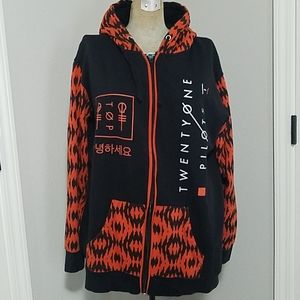 Twenty One Pilots zip up Hoodie Size XL